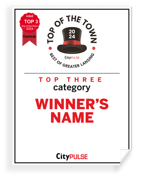 City Pulse: Top of the Town Awards - Window Cling