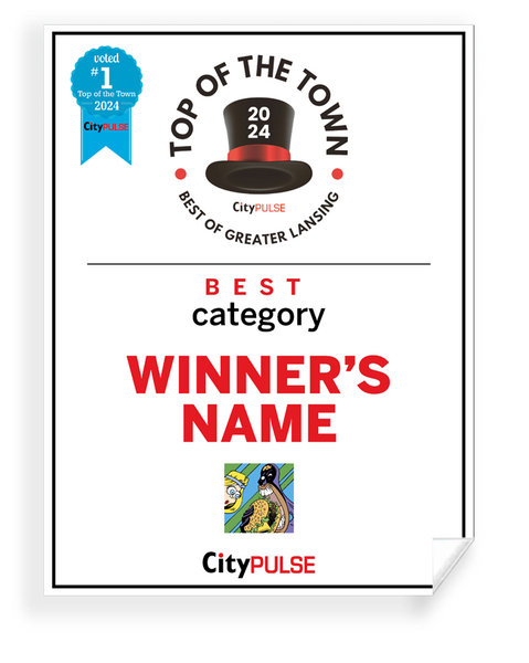 City Pulse: Top of the Town Awards - Window Cling