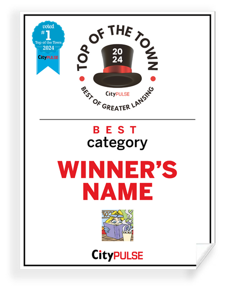 City Pulse: Top of the Town Awards - Window Cling