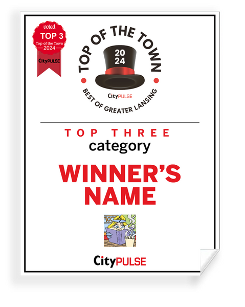 City Pulse: Top of the Town Awards - Window Cling