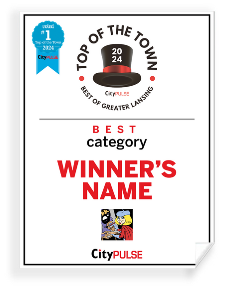 City Pulse: Top of the Town Awards - Window Cling