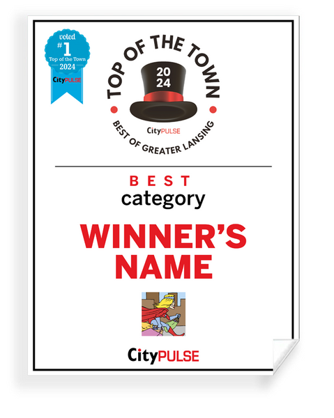 City Pulse: Top of the Town Awards - Window Cling