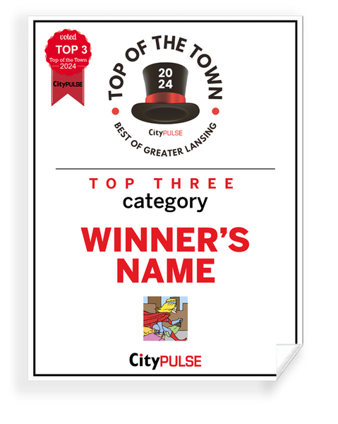 City Pulse: Top of the Town Awards - Window Cling