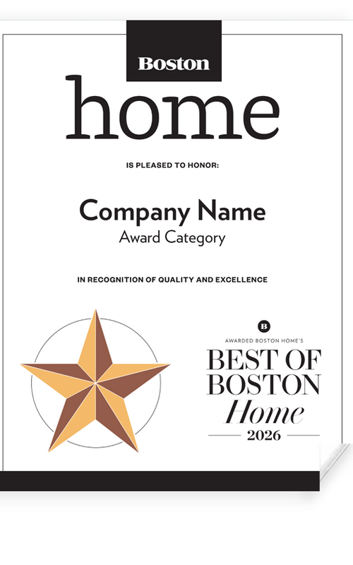 "Best of Boston Home" - Award Print