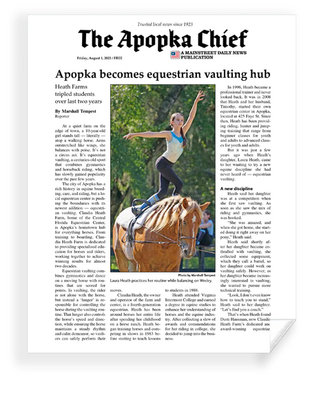 Apopka Chief News Article - Frameable Archival Print