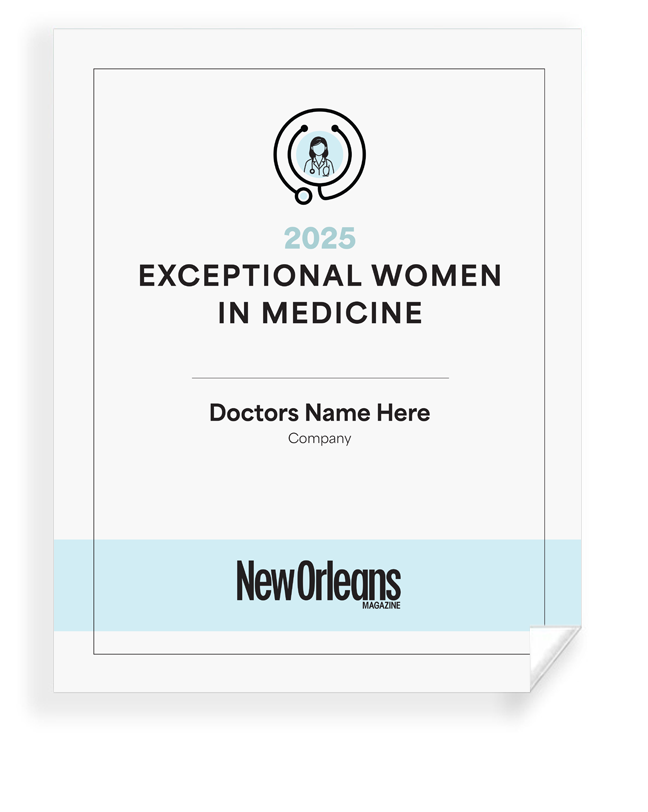 New Orleans Magazine - Exceptional Women in Medicine - Window Cling