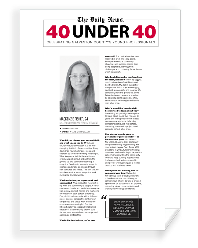 GC The Daily News - 40 Under 40 - Certificate
