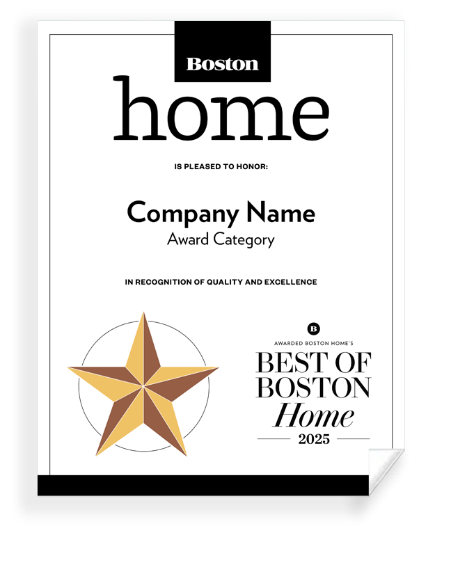 "Best of Boston Home" - Award Print