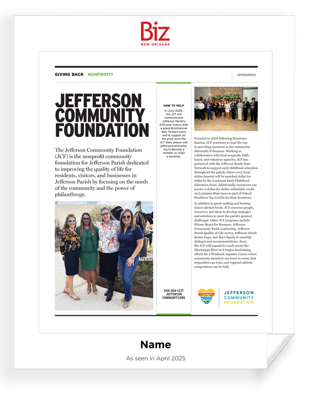 Biz New Orleans - Profile Features - Archival Reprint