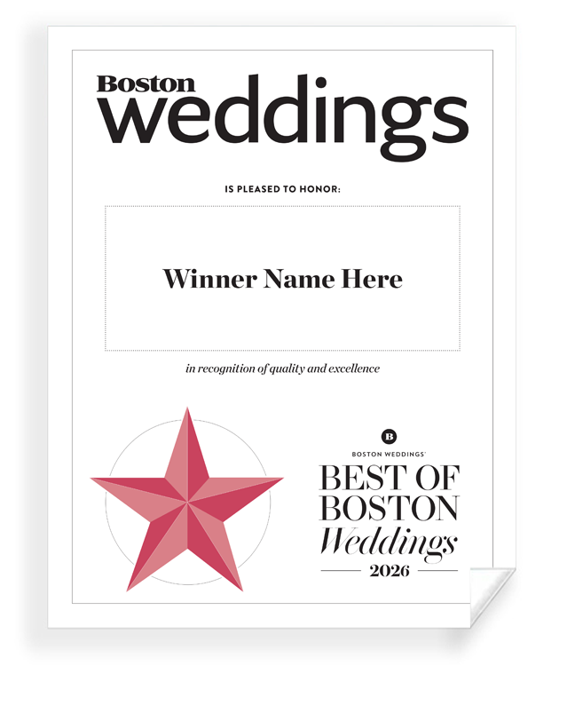 “Best of Boston Weddings”  - Award Print