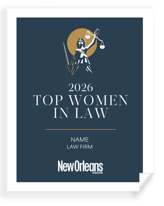 New Orleans Magazine - Top Women in Law - Window Cling