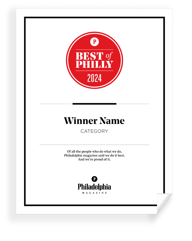 Philadelphia magazine Best of Philly - Award Print