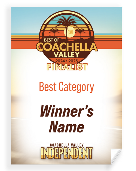 "Best of Coachella Valley" - Award Certificate Print