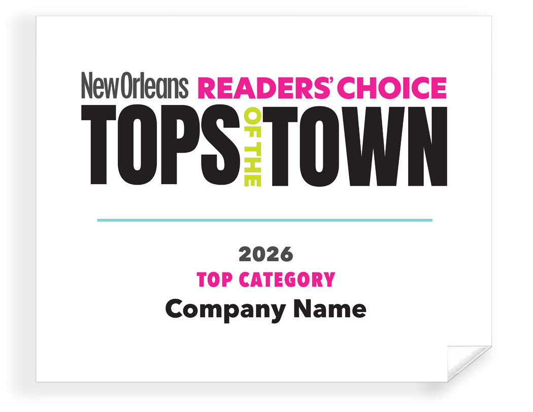 New Orleans Magazine - Tops of the Town - Window Cling