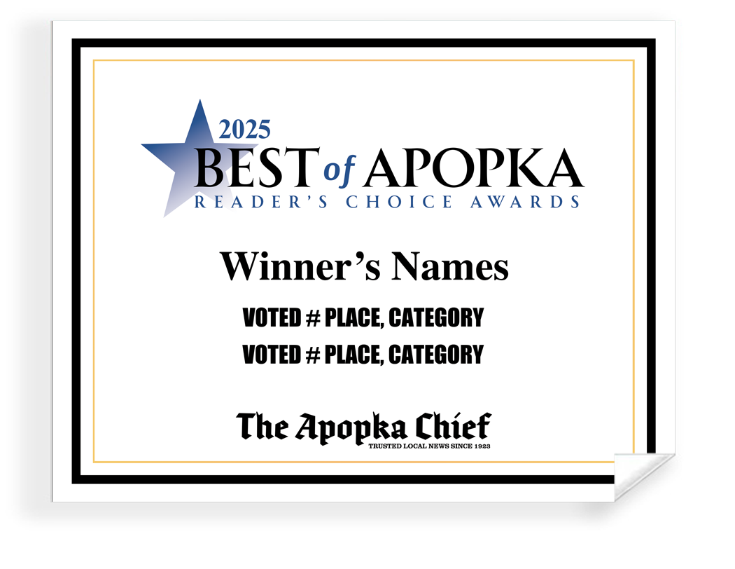 Best of Apopka Awards - Certificate