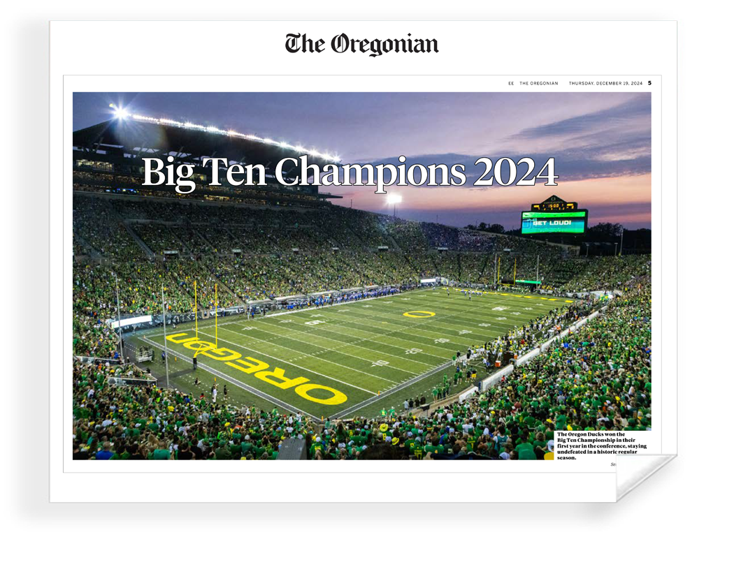 Oregon - 2024 College Football Conference Championship (The Oregonian) - Reprint/Poster