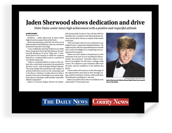 Batavia News Teen of the Week Archival Reprints