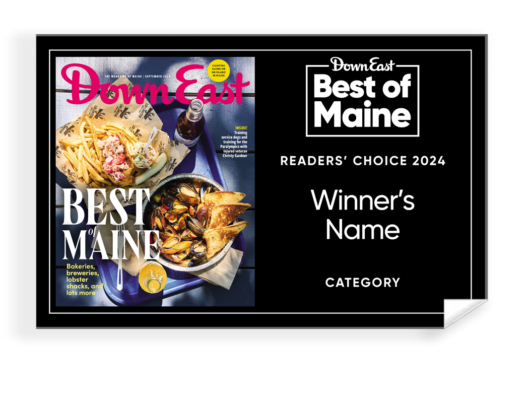 "Best of Maine" Award Window Cling