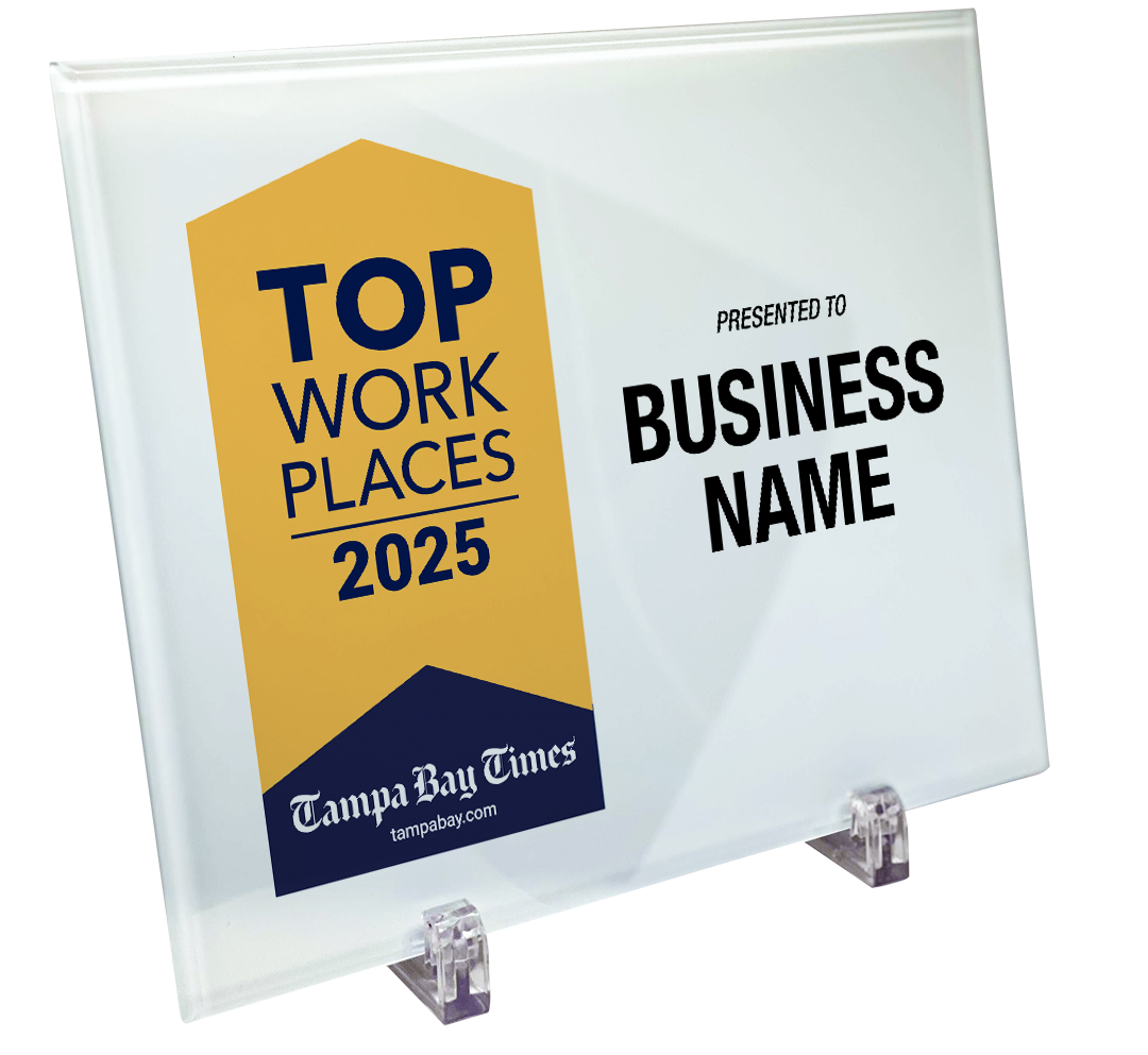 Tampa Bay Times Top Workplaces Award | Crystal Glass