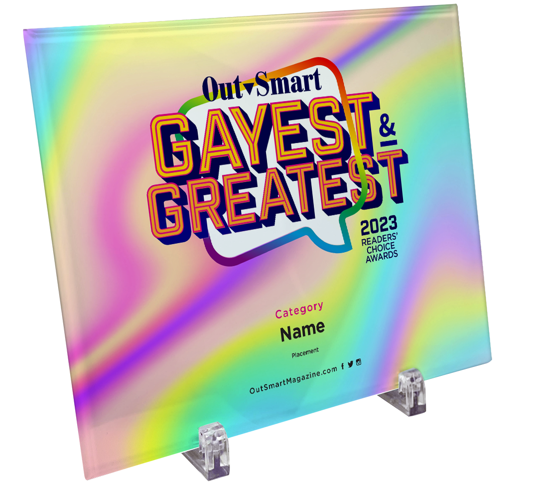 OutSmart - Gayest and Greatest Readers' Choice Awards - Crystal Glass
