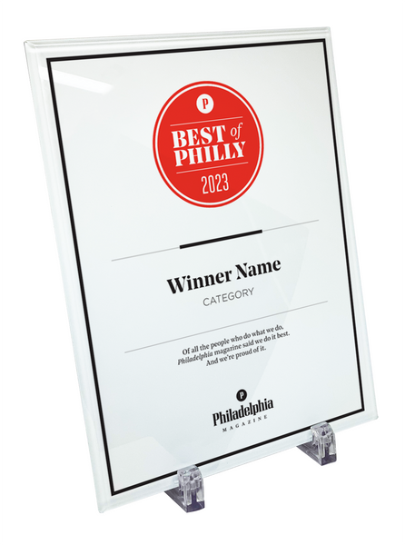 Philadelphia magazine Best of Philly Award - Glass