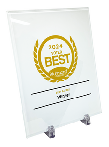 Richmond Magazine "Best & Worst" Logo Award Glass Plaque