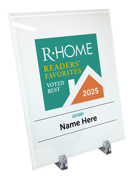 R-Home "Readers' Favorites" Logo Award Glass Plaque