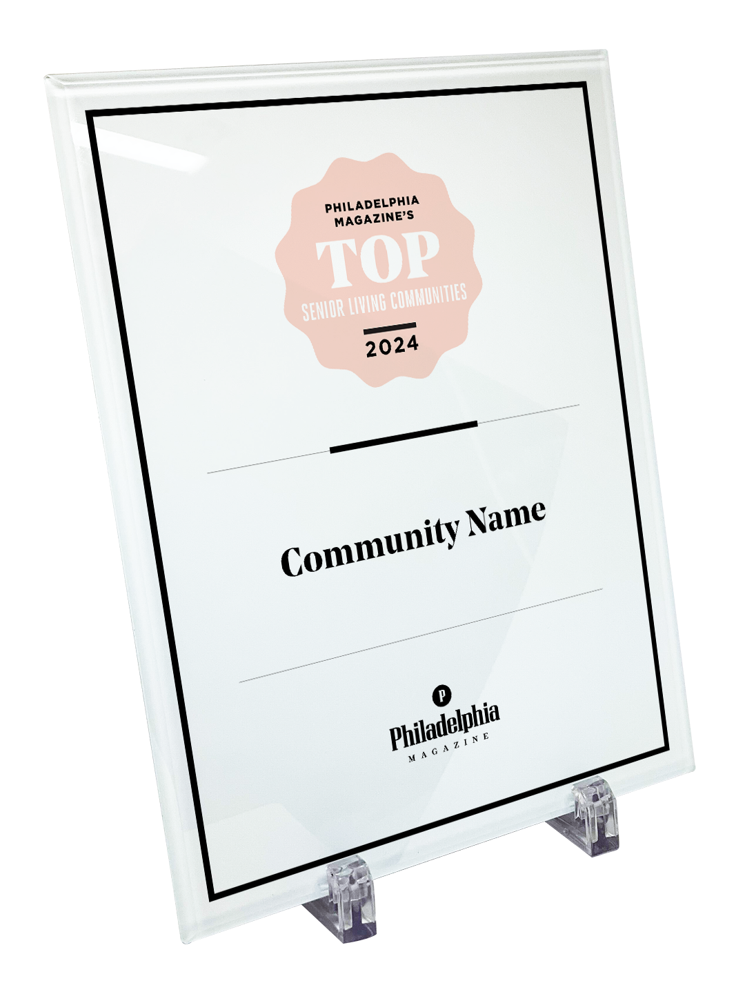 Philadelphia Magazine Senior Living Communities Crystal Glass Award
