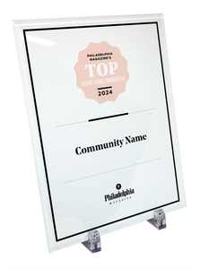 Philadelphia Magazine Senior Living Communities Crystal Glass Award