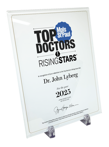 Mpls St. Paul - Top Doctors Rising Stars Awards - Crystal Glass