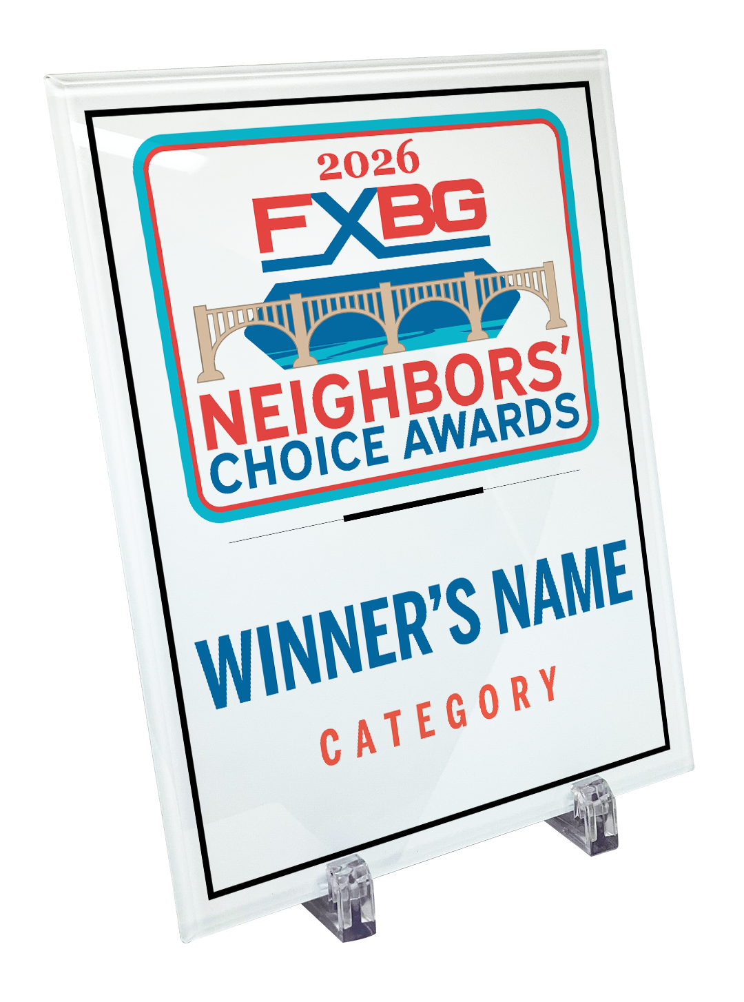 FXBG Neighbors Choice Awards - Crystal Glass