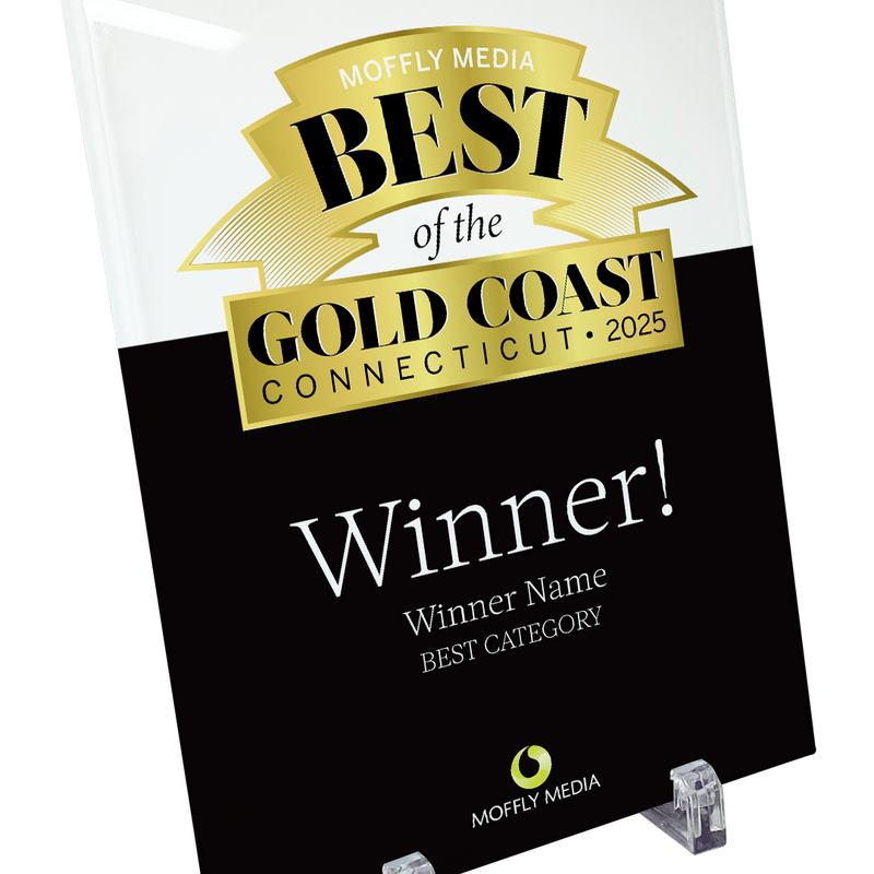 Moffly Media "Best of the Gold Coast" Glass Plaque