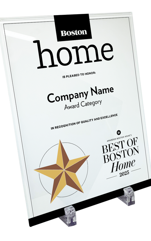 "Best of Boston Home" Award Plaque - Glass