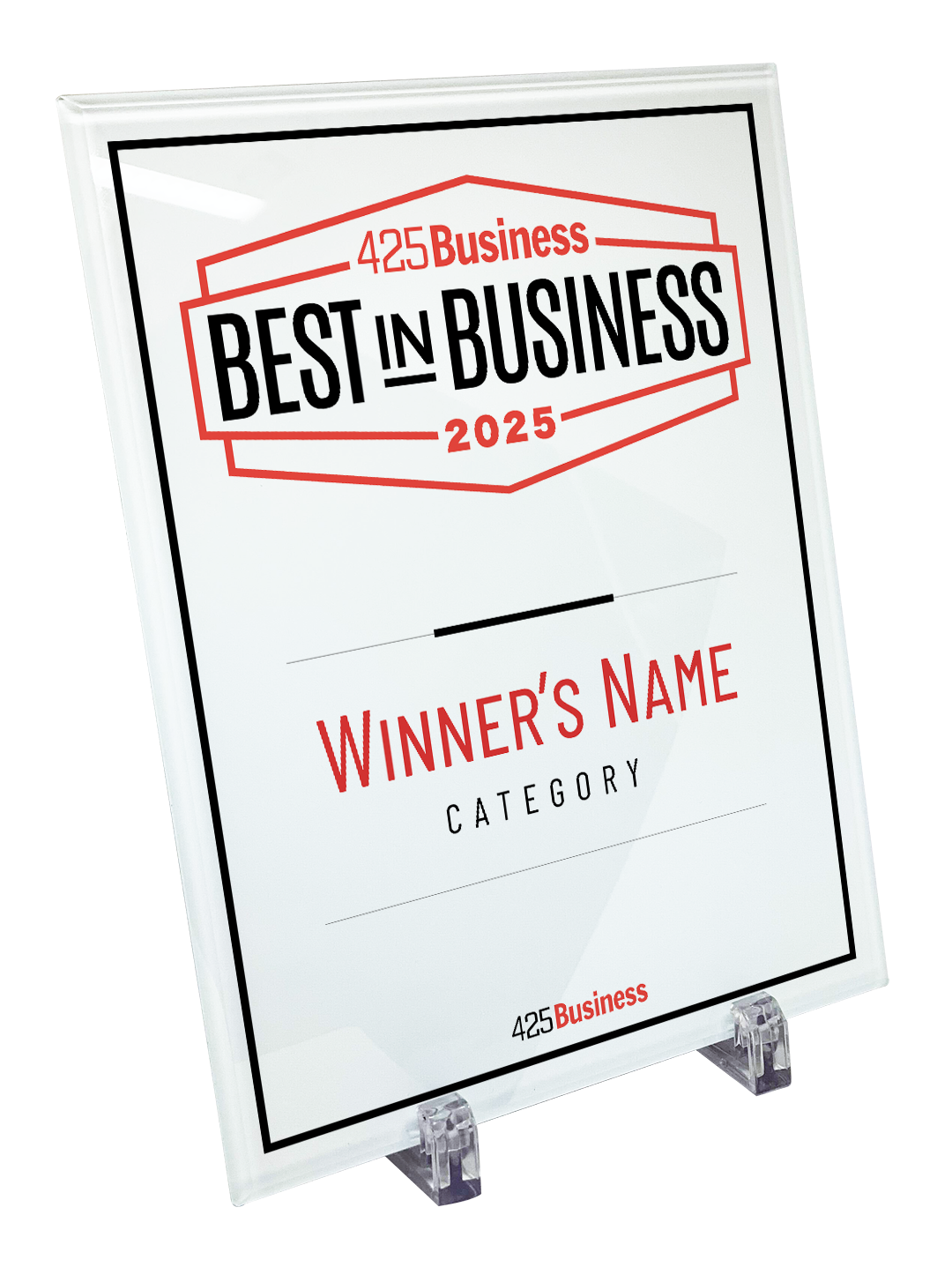 425 Business Magazine Best in Business Awards - Glass