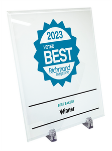 Richmond Magazine "Best & Worst" Logo Award Glass Plaque