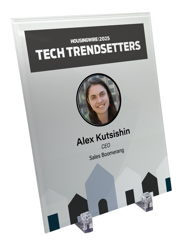 HousingWire Editorial Award Programs Plaque - Glass