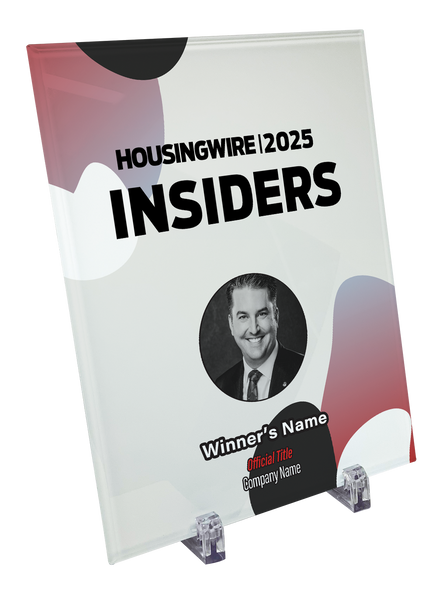 HousingWire Editorial Award Programs Plaque - Glass