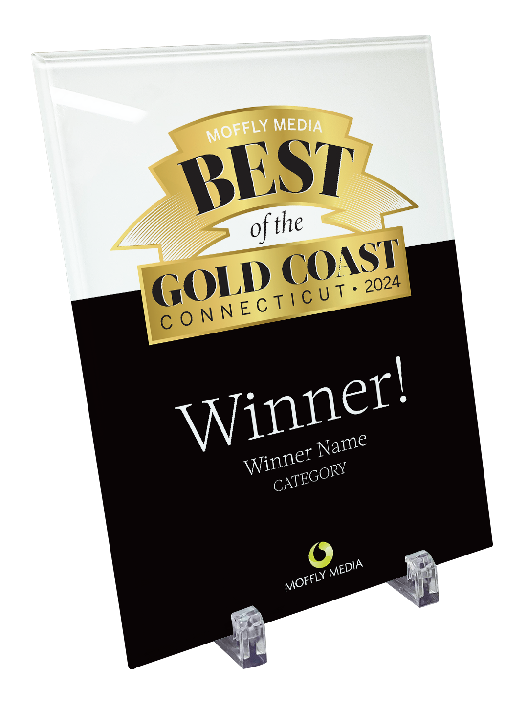 Moffly Media "Best of the Gold Coast" Glass Plaque