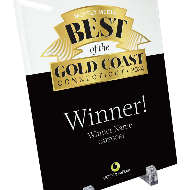 Moffly Media "Best of the Gold Coast" Glass Plaque