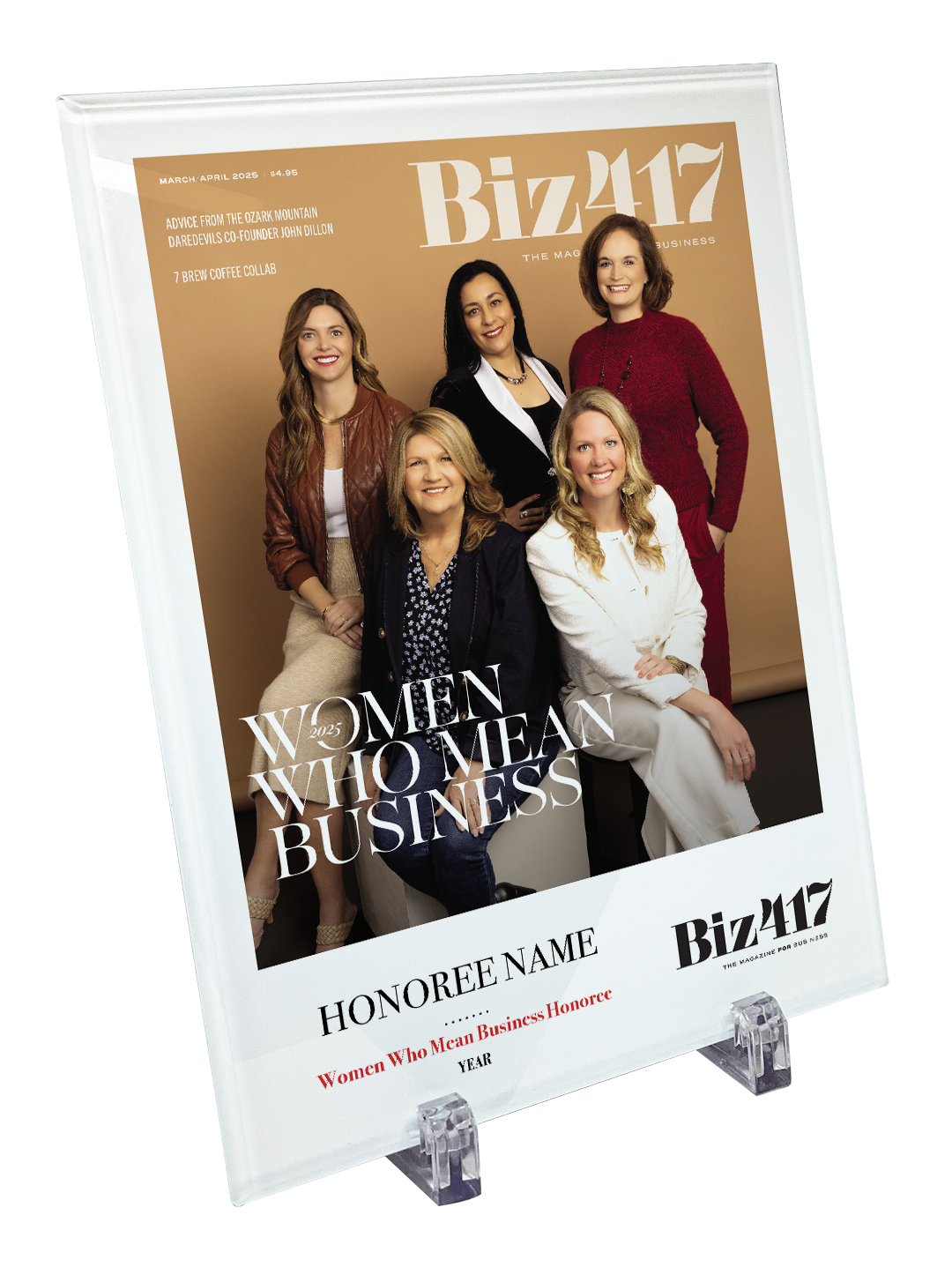 Biz 417 Women Who Mean Business Award Glass