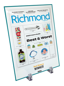 Richmond Magazine "Best & Worst" Cover Award Glass Plaque