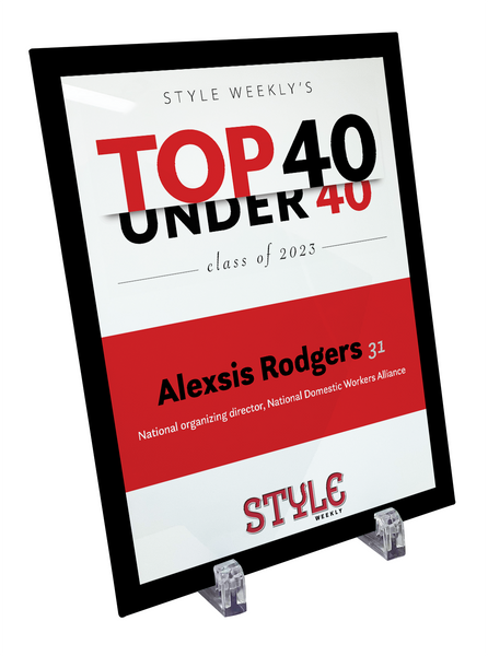 Style Weekly "Top 40 Under 40" Crystal Plaque