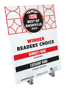 "Best of Nashville" Award Plaque | Crystal Glass