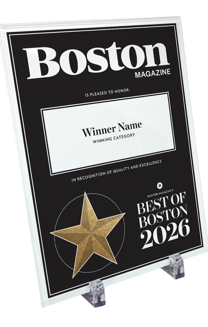 Best of Boston Magazine Award Plaque - Glass