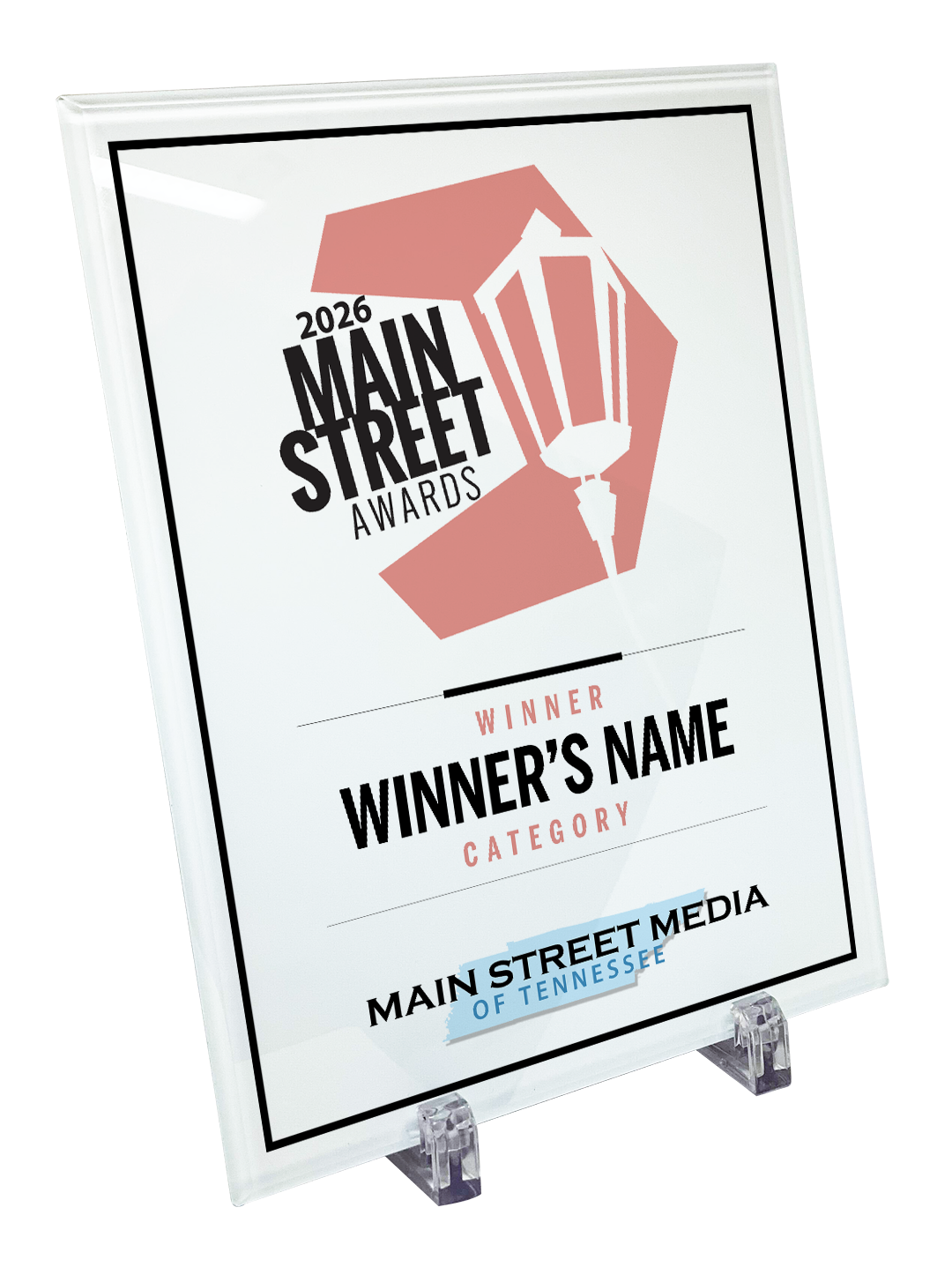 Main Street Media Awards - Crystal Glass