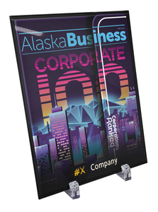Commemorative Corporate 100 Award Crystal Plaque