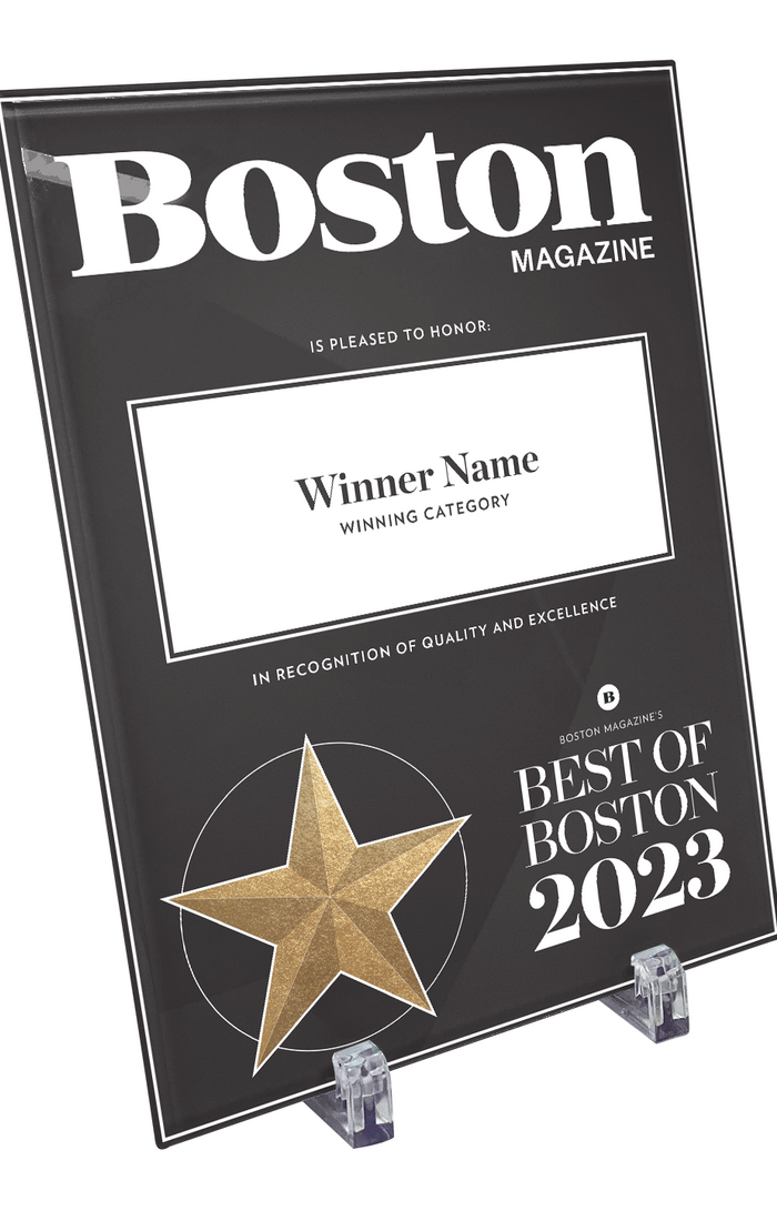 Best of Boston Magazine Award Plaque - Crystal Glass