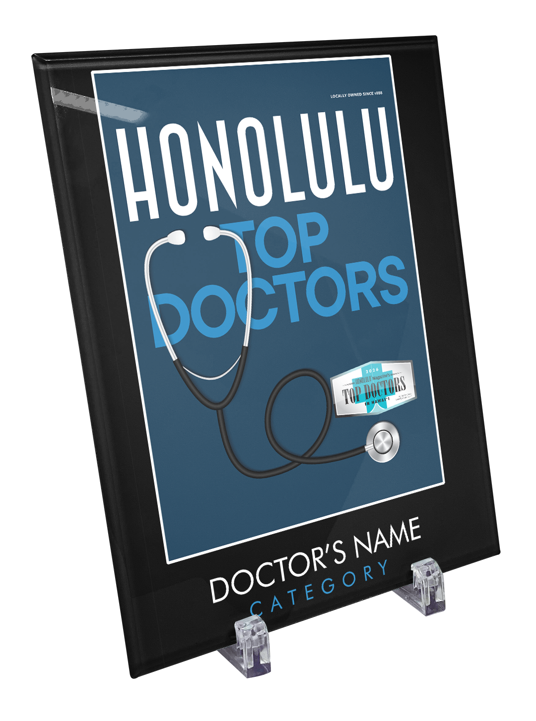 HONOLULU Magazine Top Doctors Crystal Glass