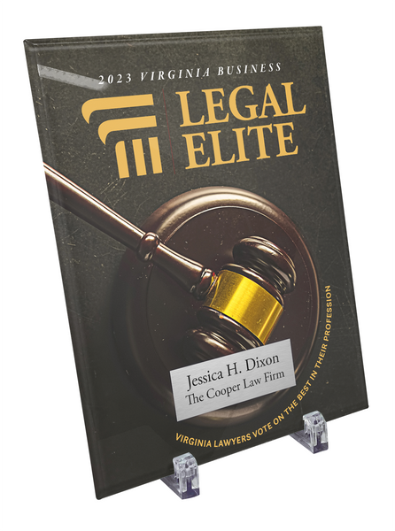 Legal Elite Glass Cover Award Plaque