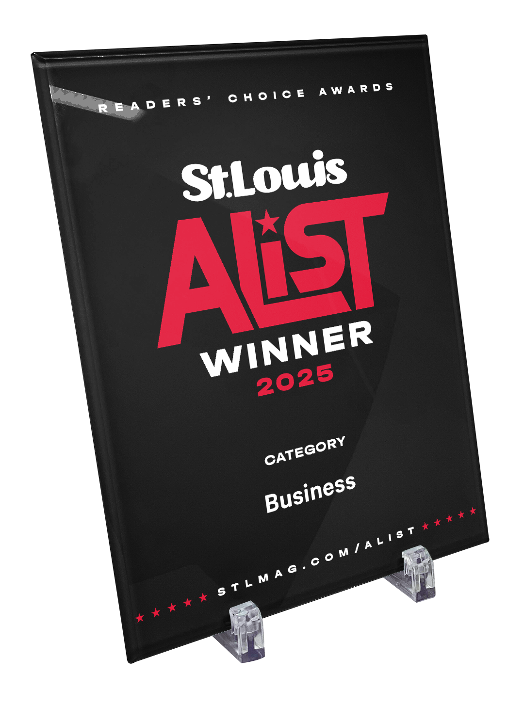 St. Louis Magazine A-List Award - Glass